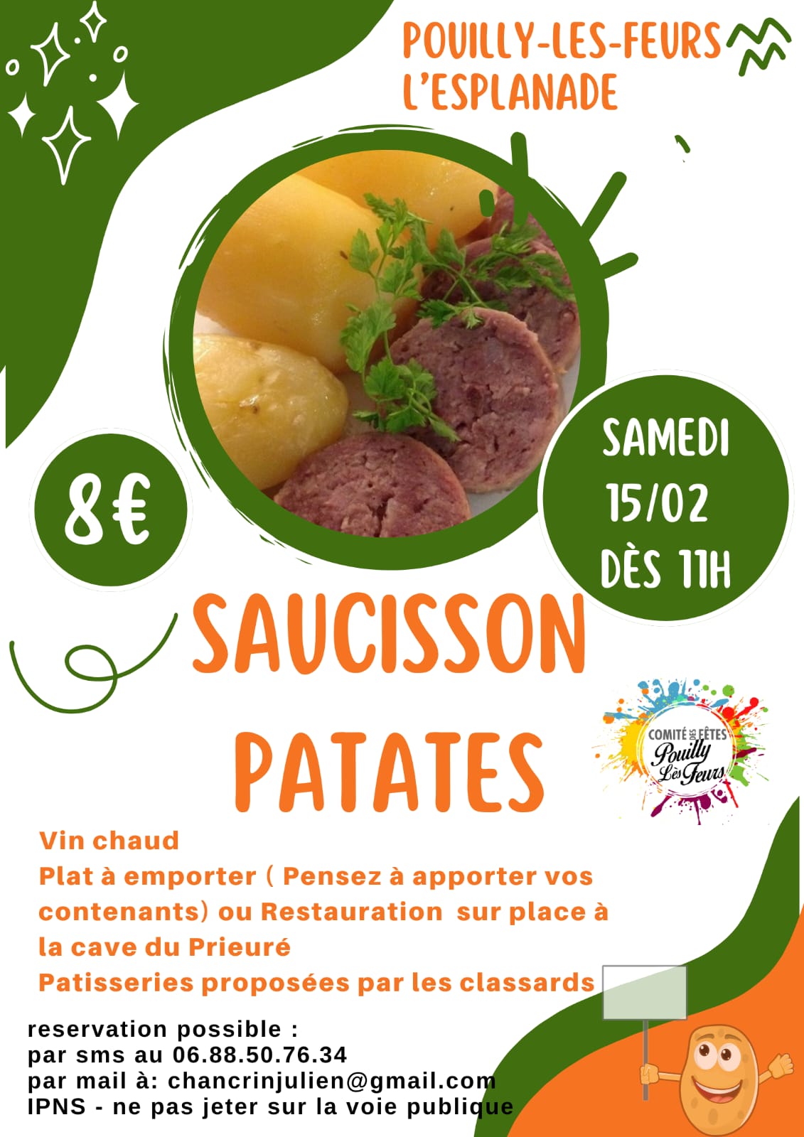 affiche saucisson patates